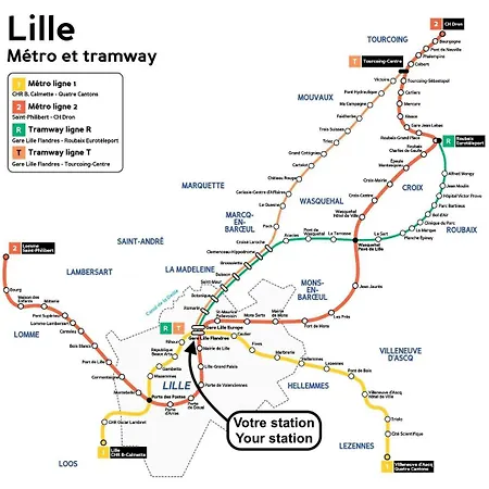 شقة Europe/flandres Stations With Balcony! ليل